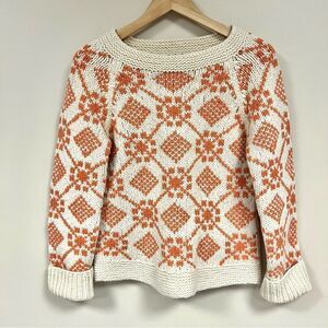 American Eagle hand cable knit Lambswool sweater M